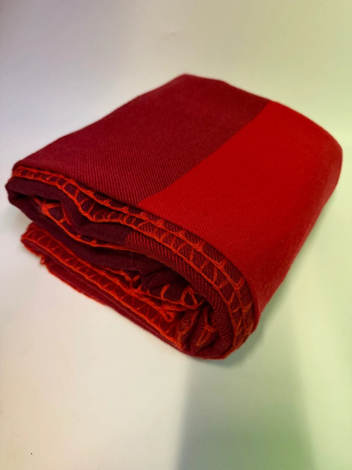 Cashmere + Wool Blanket - Red