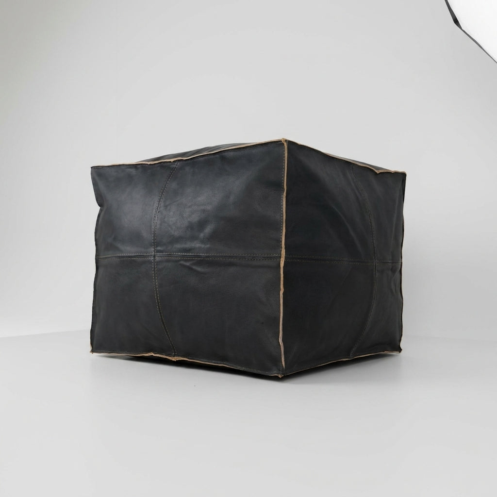 Arvo Leather Pouf