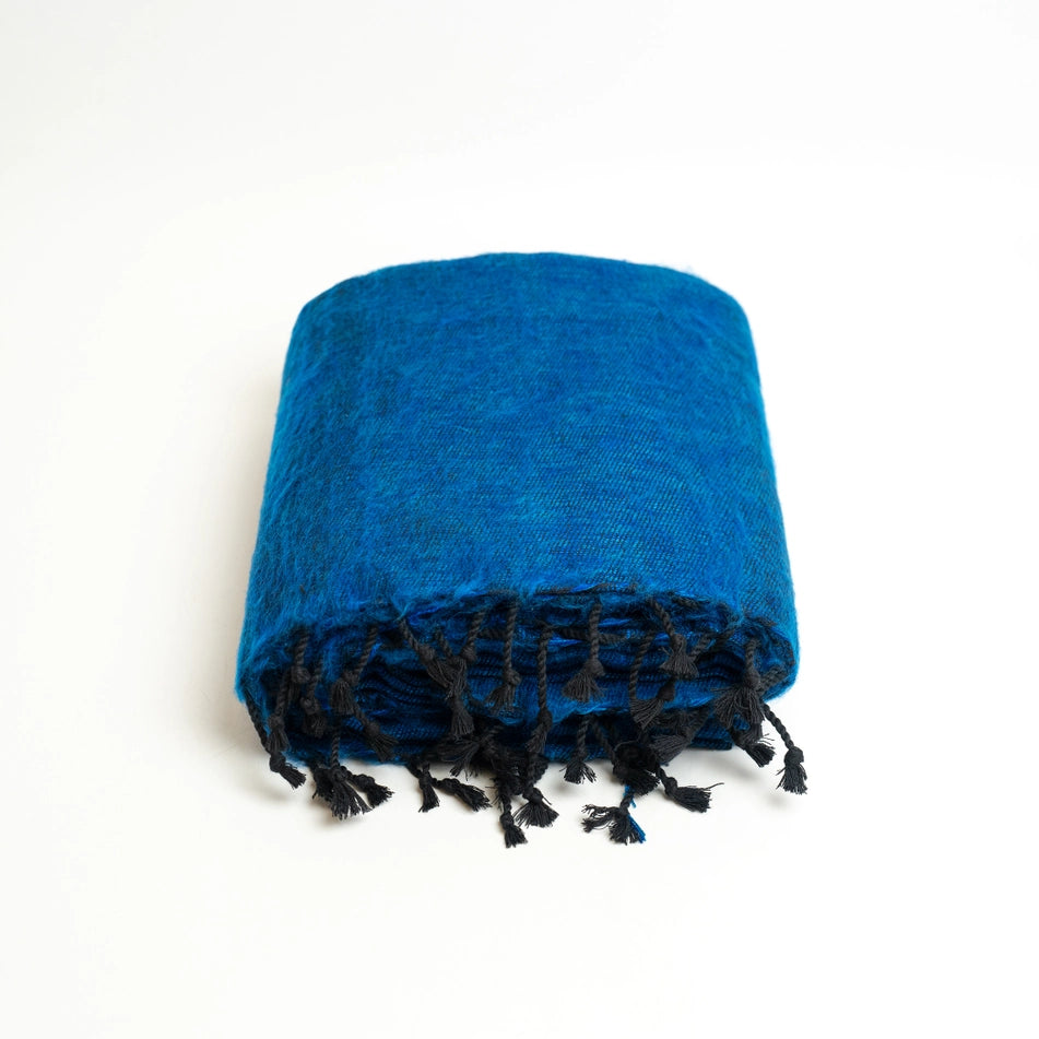 Yak Wool Blanket - Blue