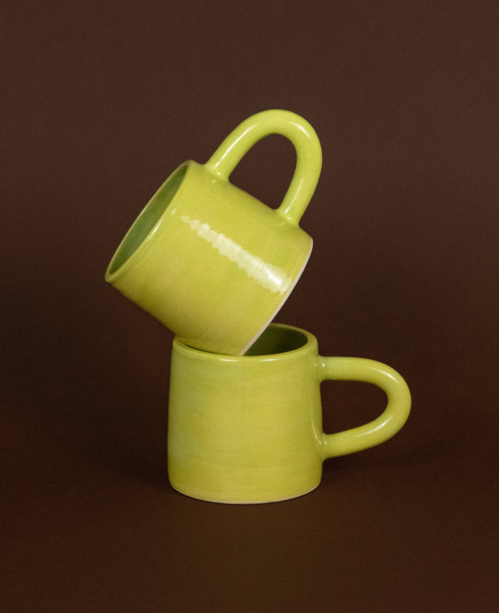 Chartreuse Handmade Ceramic Mug (Set of 2)