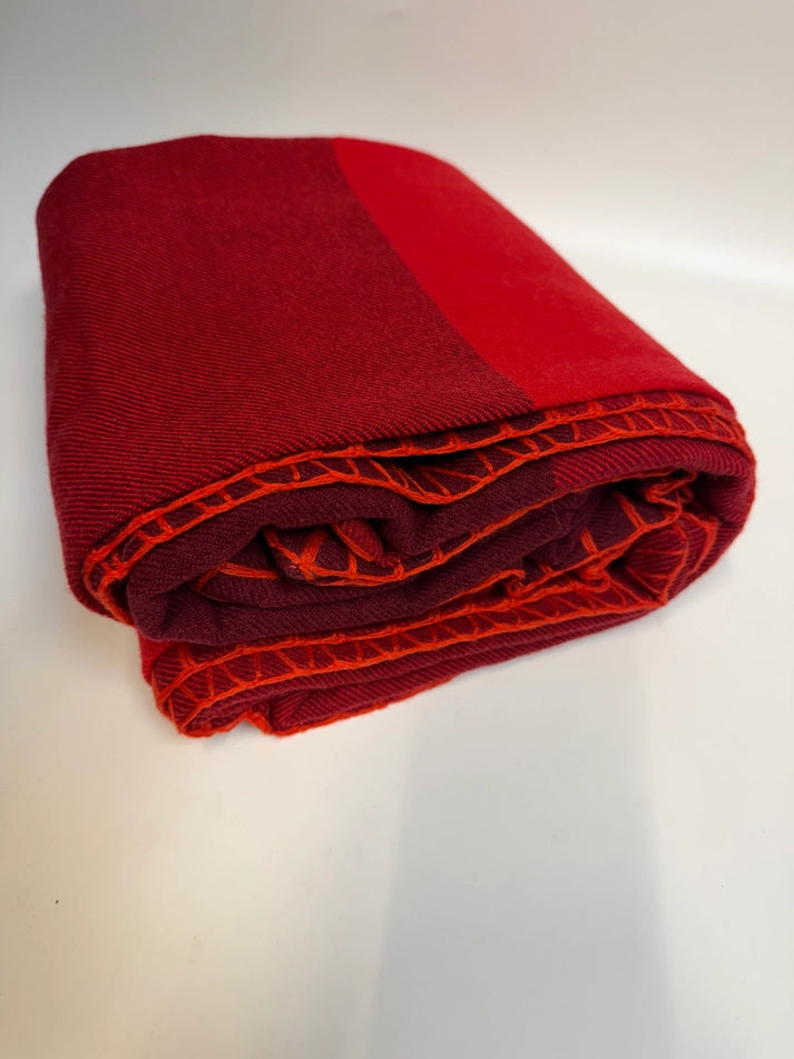 Cashmere + Wool Blanket - Red