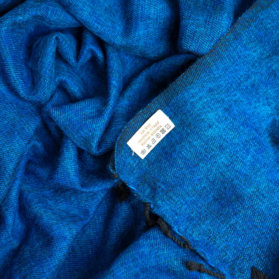 Yak Wool Blanket - Blue