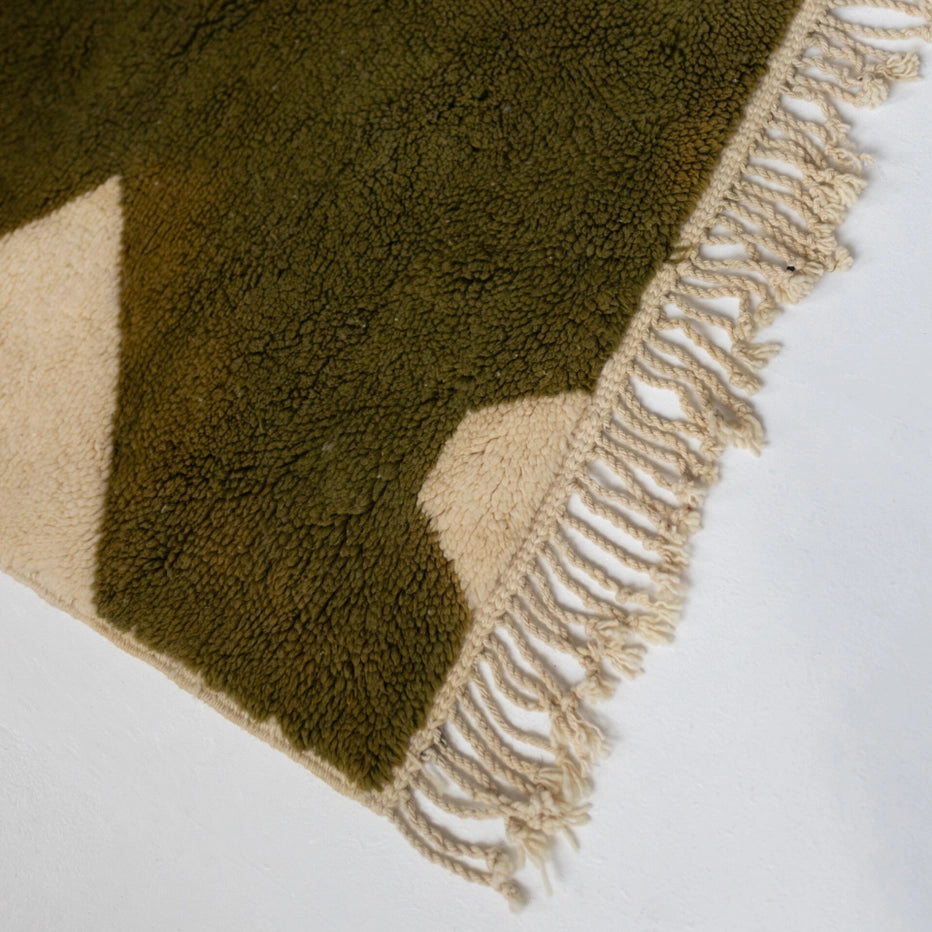 Olive Green Handwoven Rug