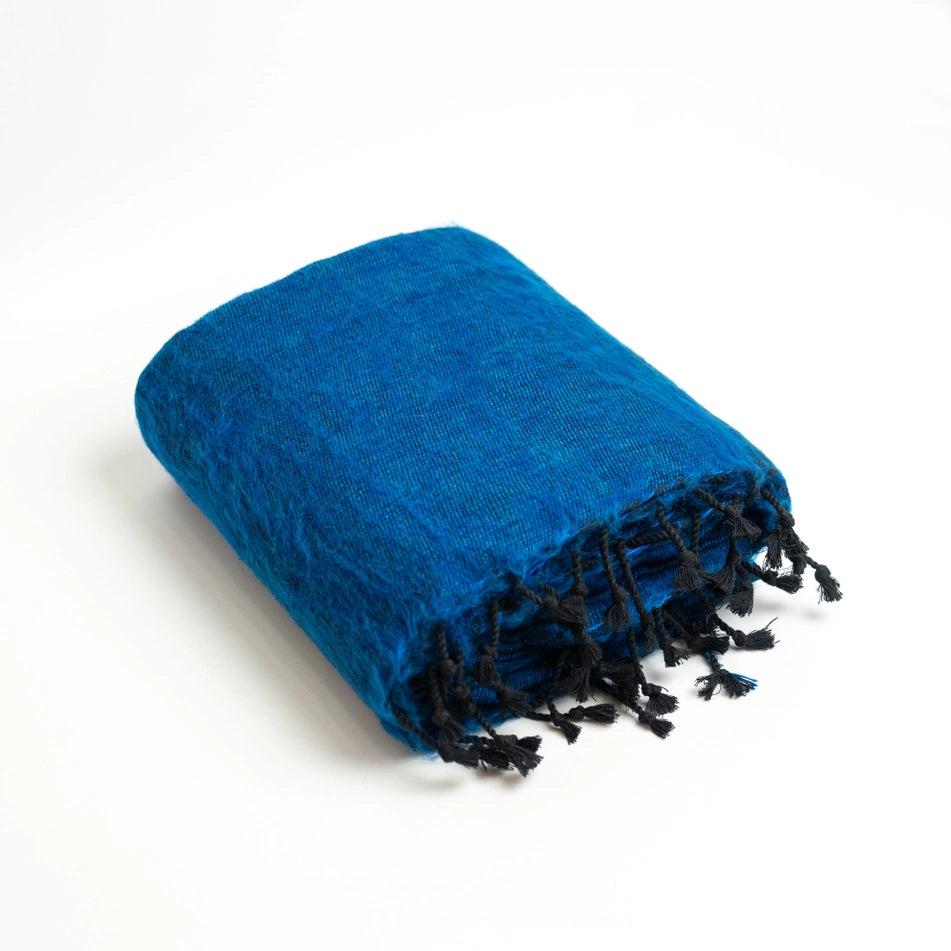 Yak Wool Blanket - Blue