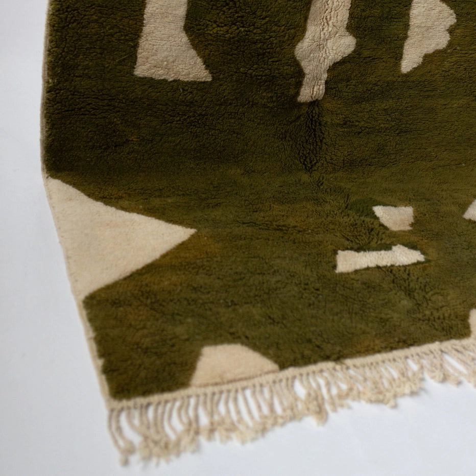 Olive Green Handwoven Rug