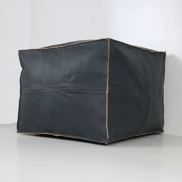 Arvo Leather Pouf