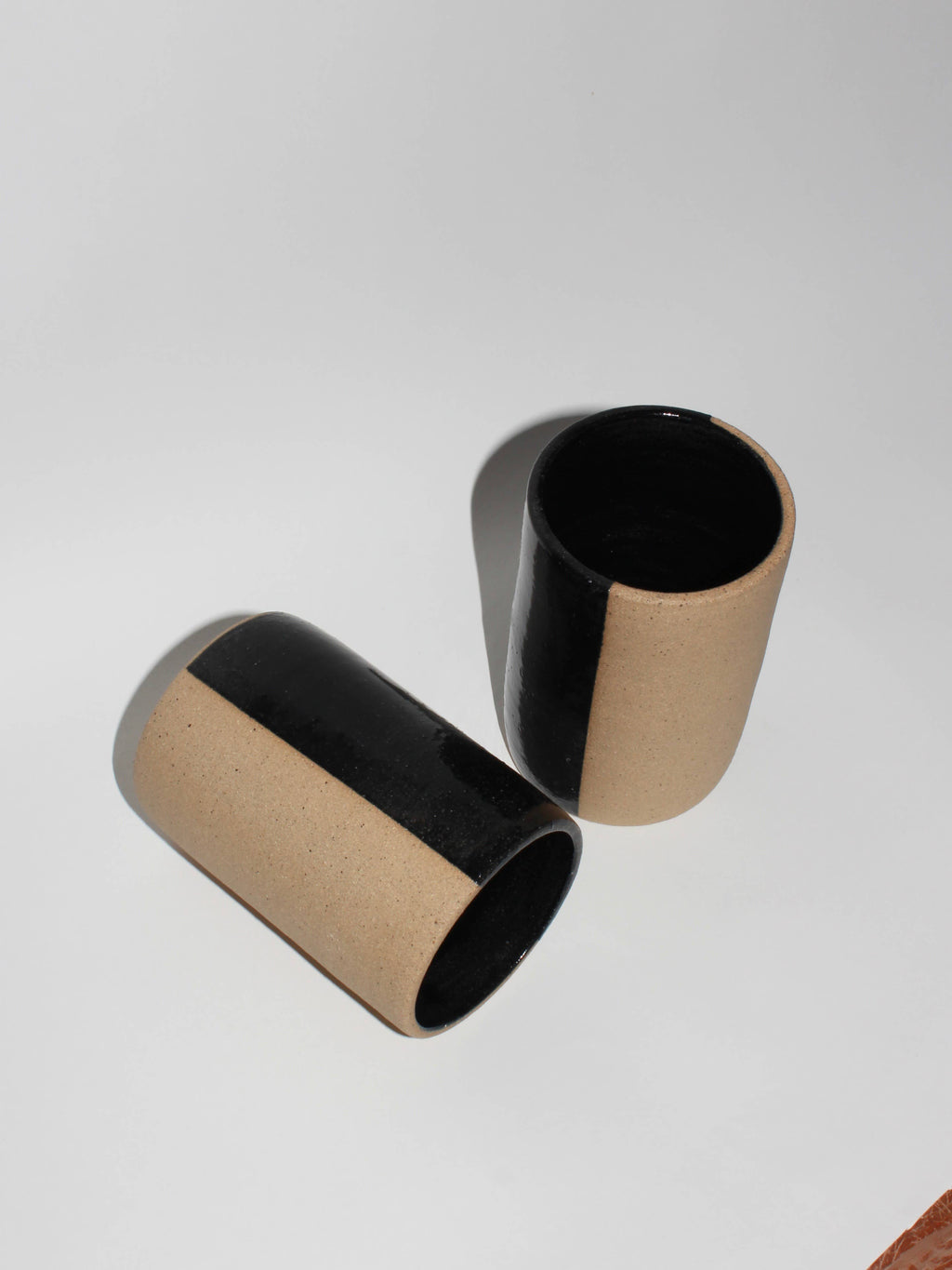 Half & Half Handmade Ceramic Cup (Set of 2)