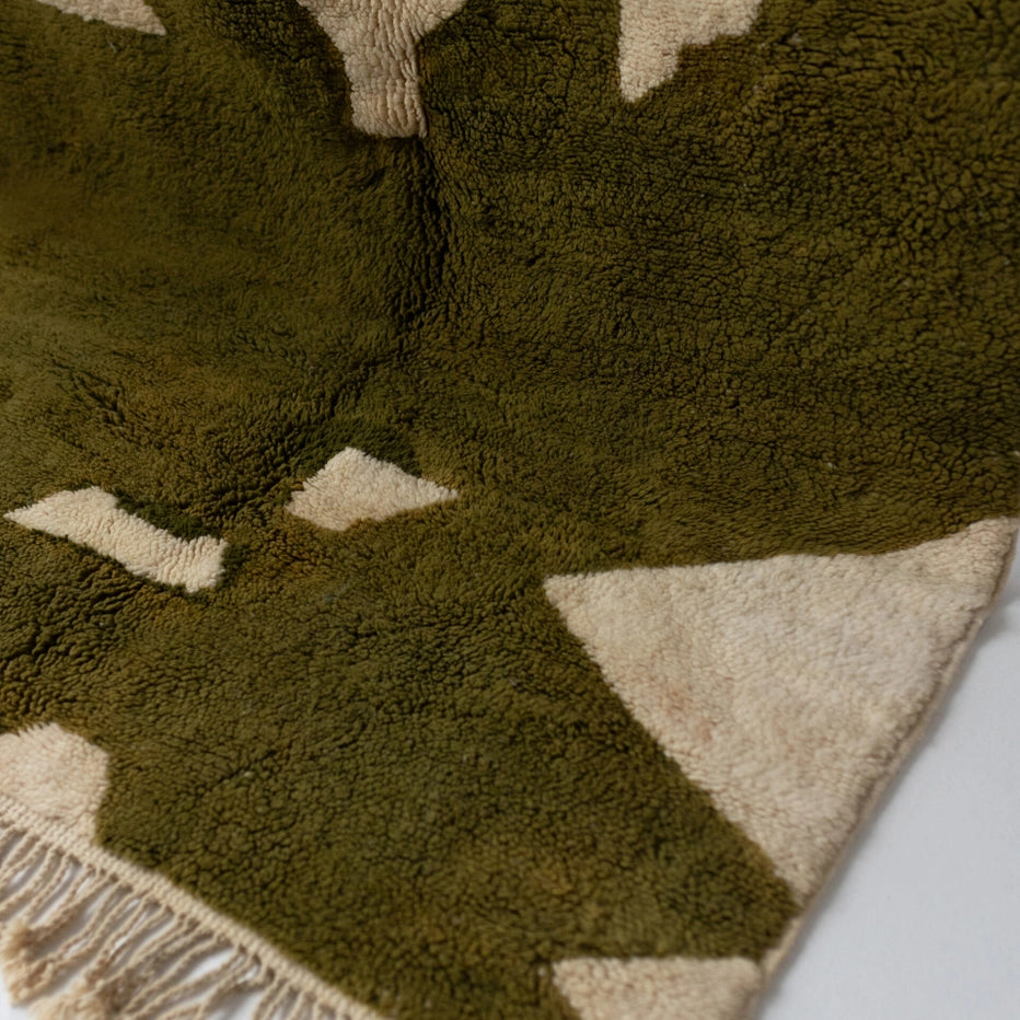 Olive Green Handwoven Rug