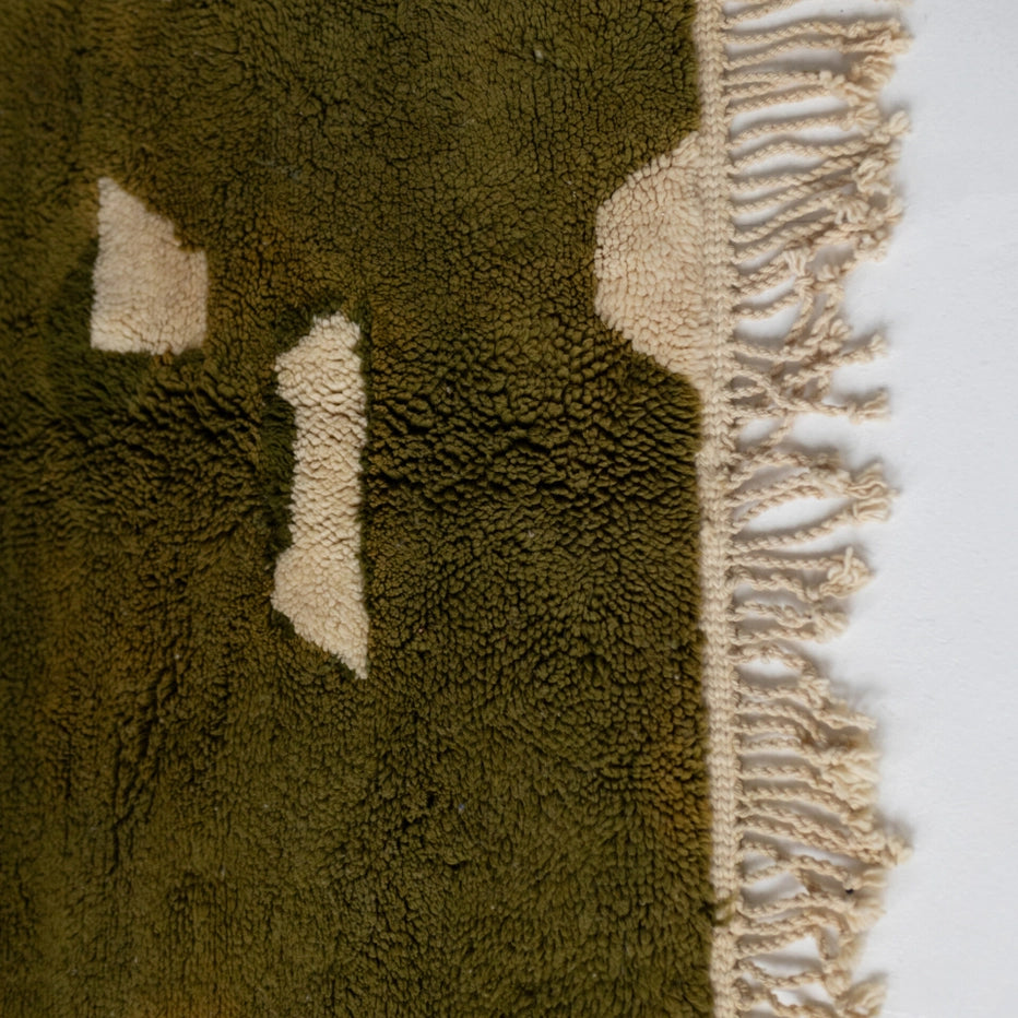 Olive Green Handwoven Rug